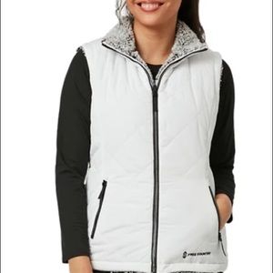 Free Country White Reversible Vest with Sherpa NWT Size medium